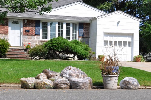 Recycling process for large garden waste items