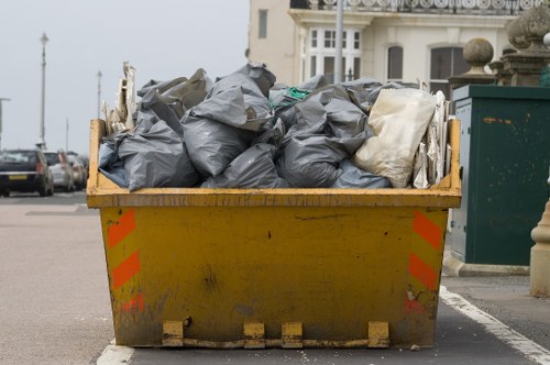 Sorted large items in a tidy garden area