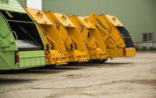 Garden debris being removed by clearance service