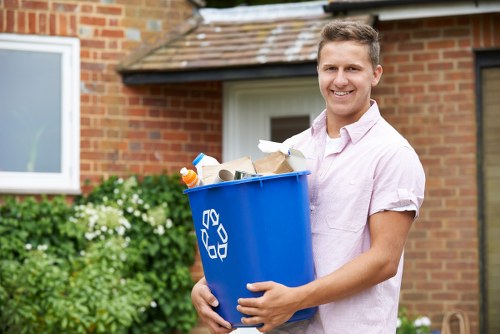 Composted garden waste being utilized to enrich soil