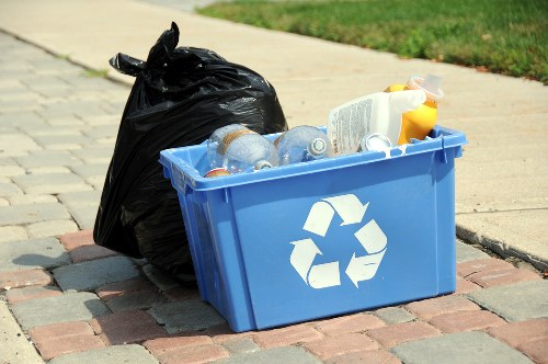 Garden waste being cleared and organized