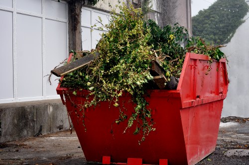 Garden clearance process in action